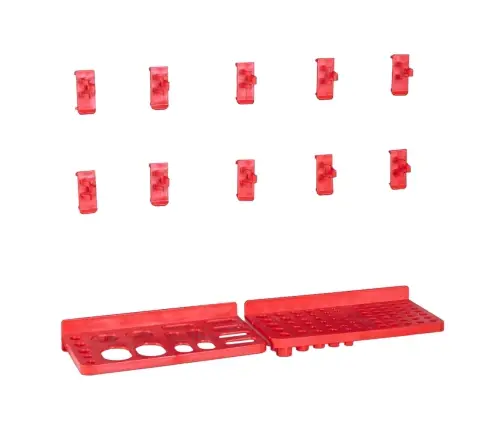 103Osaline Hoiukastide Komplekt Seinapaneelidega Punane Ja Must