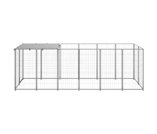 Voljeras Šunims, Sidabrinės Spalvos, 330X110X110cm Plienas