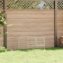 Suņu Voljērs, Sudraba Krāsā, 100X100X70 Cm, Tērauds Vidaxl