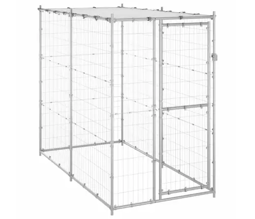 Katusega Koeraaed, Tsingitud Teras, 110 X 220 X 180 Cm