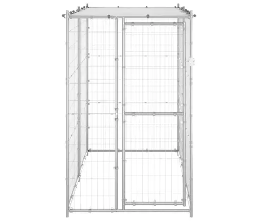 Katusega Koeraaed, Tsingitud Teras, 110 X 220 X 180 Cm