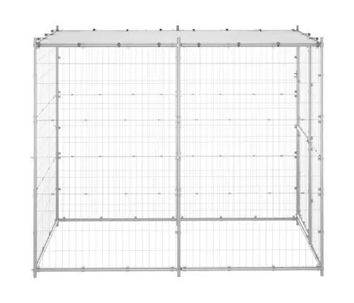 Katusega Koeraaed, Tsingitud Teras, 110 X 220 X 180 Cm