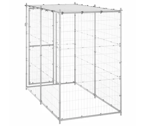 Katusega Koeraaed, Tsingitud Teras, 110 X 220 X 180 Cm