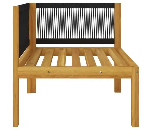 Dvivietis Sodo Suoliukas Su Pagalvėlėmis, Akacijos Mediena Ir Virvė