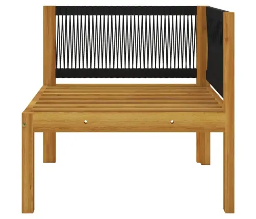 Dvivietis Sodo Suoliukas Su Pagalvėlėmis, Akacijos Mediena Ir Virvė