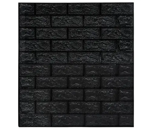 3D Tapetes, Pašlīmējošas, Ķiegeļu Raksts, 20 Gab., Melnas Vidaxl