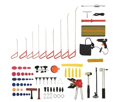 Automobilio Įdubų Šalinimo Nedažant Įrankių Rinkinys, 76 Dalių