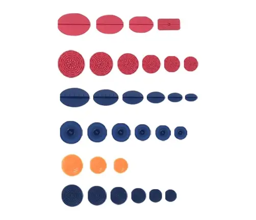 89-Osaline Ilma Värvita Mõlgieemalduskomplekt