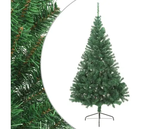 Mākslīgā Ziemassvētku Egle Ar Statīvu, Pusapaļa, 240 Cm, Pvc Vidaxl