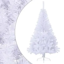 Poolik Kunstkuusk Alusega, Valge, 120 cm Pvc