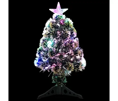 Izgaismota Ziemassvētku Egle, 64 Cm, Optiskā Šķiedra Vidaxl