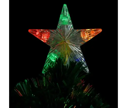 Izgaismota Ziemassvētku Egle Ar Statīvu, 64 Cm, Optiskā Šķiedra Vidaxl