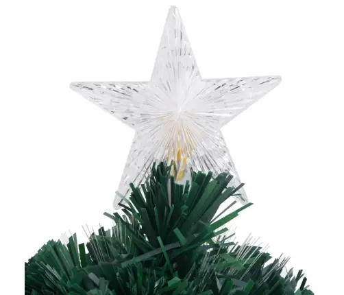 Izgaismota Ziemassvētku Egle Ar Statīvu, 64 Cm, Optiskā Šķiedra Vidaxl