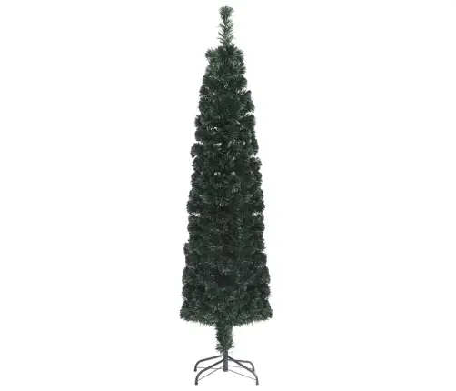 Ziemassvētku Egle Ar Statīvu, Šaura, 150 Cm, Optiskā Šķiedra Vidaxl