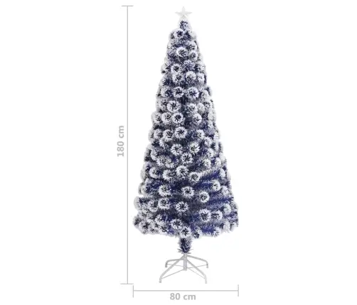 Izgaismota Ziemassvētku Egle, 180 Cm, Optiskā Šķiedra Vidaxl