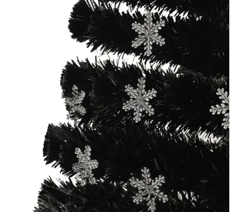 Mākslīgā Ziemassvētku Egle, Led, Melna, 120 Cm, Optiskā Šķiedra Vidaxl