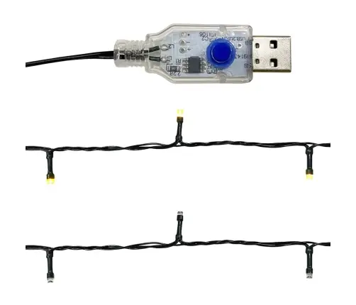 Ziemassvētku Vītne Ar Led Lampiņām, 10 M, Zeltaina Vidaxl