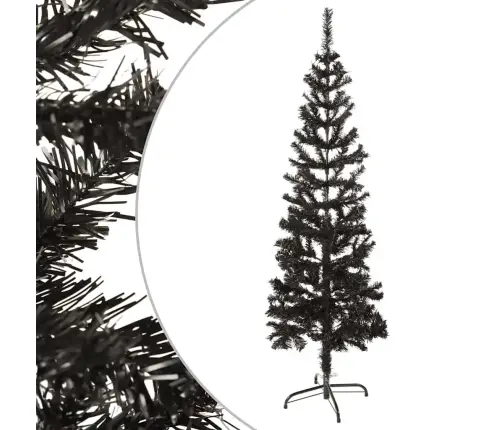 Mākslīgā Ziemassvētku Egle, Šaura, Melna, 150 Cm Vidaxl