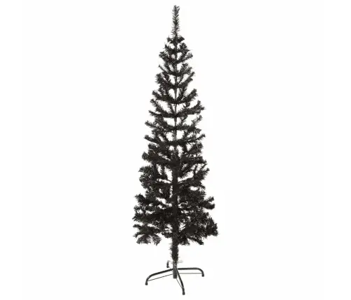 Mākslīgā Ziemassvētku Egle, Šaura, Melna, 150 Cm Vidaxl