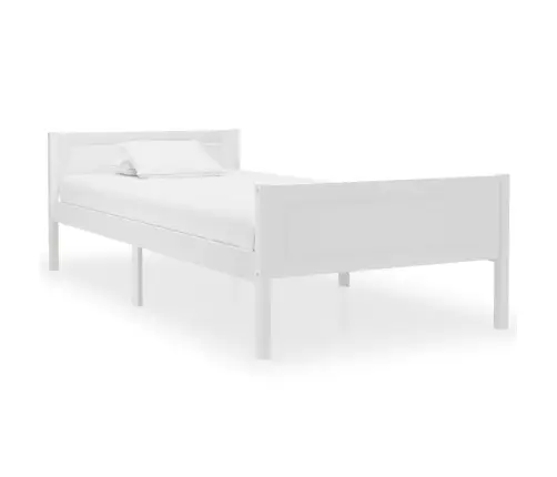 Lovos Rėmas, Baltos Spalvos, 90X200cm Pušies Medienos Masyvas