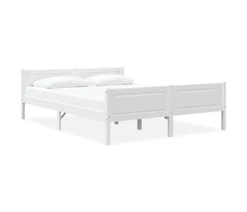 Gultas Rāmis, Balts, 120X200 Cm, Priedes Masīvkoks Vidaxl