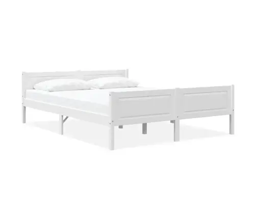 Gultas Rāmis, Balts, Priedes Masīvkoks, 160X200 Cm Vidaxl