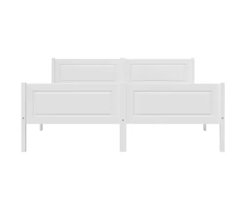 Gultas Rāmis, Balts, Priedes Masīvkoks, 160X200 Cm Vidaxl