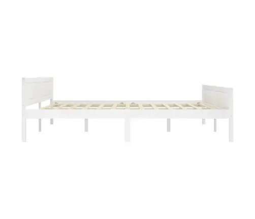 Gultas Rāmis, Balts, Priedes Masīvkoks, 180X200 Cm Vidaxl