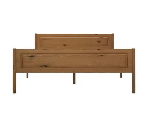 Gultas Rāmis, Medus Brūns, Priedes Masīvkoks, 120X200 Cm Vidaxl