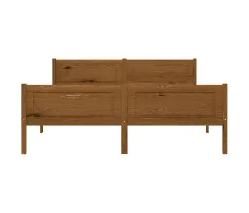 Gultas Rāmis, Priedes Masīvkoks, Medus Brūns, 160X200 Cm Vidaxl