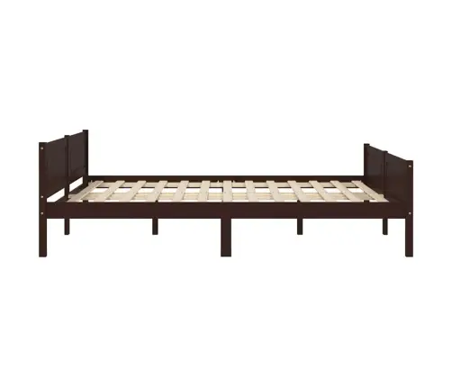 Lovos Rėmas, Tamsiai Rudos Spalvos, 120X200cm Pušies Masyvas