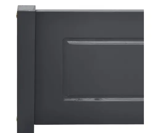 Gultas Rāmis, Priedes Masīvkoks, Pelēks, 100X200 Cm Vidaxl