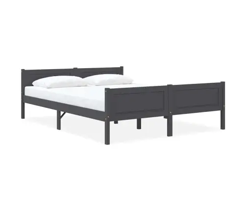 Voodiraam, Männipuit, Hall, 120 X 200 Cm