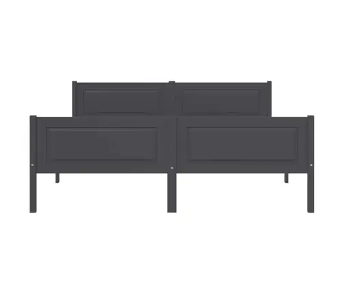 Voodiraam, Männipuit, Hall, 120 X 200 Cm