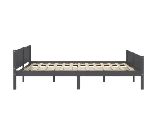 Voodiraam, Männipuit, Hall, 120 X 200 Cm