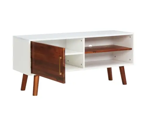 Tv Skapītis, 110X35X50 Cm, Akācijas Masīvkoks Un Mdf Vidaxl
