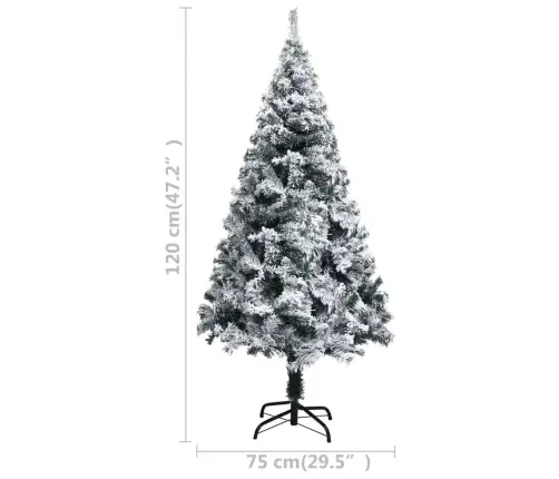 Mākslīgā Ziemassvētku Egle Ar Sniegu, Zaļa, 120 Cm, Pvc Vidaxl Mākslīgā Ziemassvētku Egle Ar Sniegu, Zaļa, 120 Cm, Pvc Vidaxl