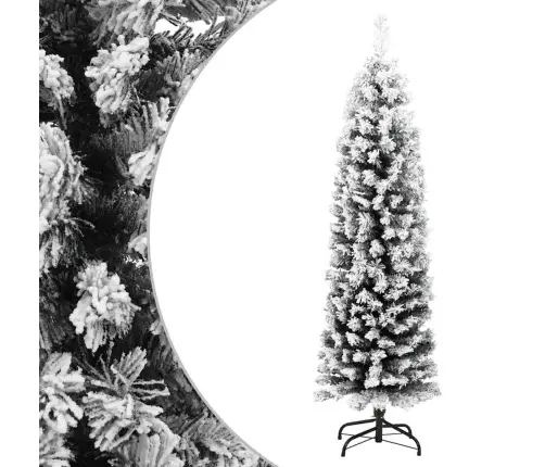 Mākslīgā Ziemassvētku Egle Ar Sniegu, Šaura, Zaļa, 120 Cm, Pvc Vidaxl Mākslīgā Ziemassvētku Egle Ar Sniegu, Šaura, Zaļa, 120 Cm, Pvc Vidaxl