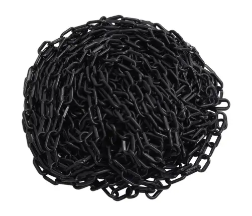 Brīdinājuma, Norobežošanas Ķēde, Melna, 100 M, Ø4 Mm, Plastmasa Vidaxl