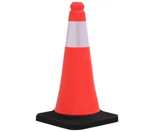 Įspėjamieji Kūgiai Su Tvirtais Pagrindais, 10Vnt., 50Cm