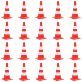 Atstarojoši Satiksmes Konusi, 20 Gab., Sarkanbalti, 50 Cm Vidaxl