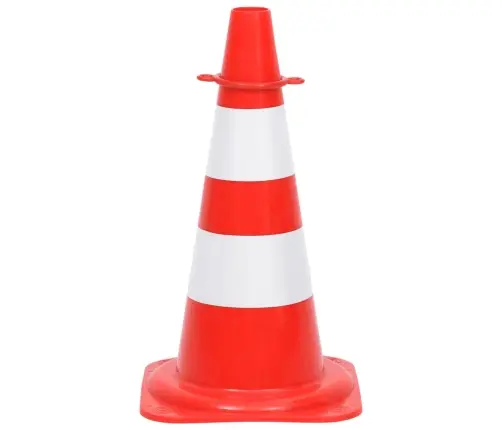 Satiksmes Konusu Komplekts, 10 M Ķēde, Sarkanbalts Vidaxl