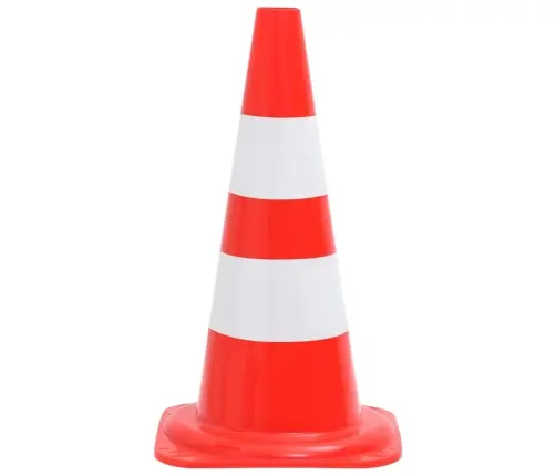 Satiksmes Konusu Komplekts, 10 M Ķēde, Sarkanbalts Vidaxl