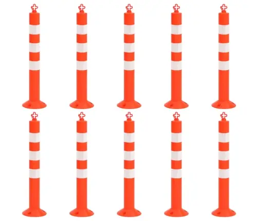 Ceļa Stabiņi Ar Ķēdi, 10 Gab., 75 Cm, Pe Vidaxl