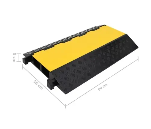 Kabelių Apsauga Su 2 Kanalais, 90cm Guma