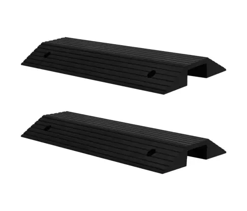 Uzbraukšanas Rampas, 2 Gab., 80X40X8 Cm, Gumija Vidaxl