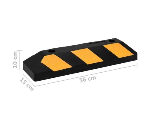 Atdures Barjeras, 2 Gab., 56X15X10 Cm, Gumija Vidaxl