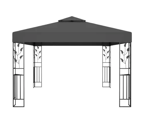 Varjualune Topeltkatuse Ja Led-Nöörvalgustiga 3X4 M Antratsiit