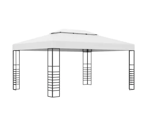 Pavėsinė Su Lemputėmis Led, Baltos Spalvos, 4X3X2,7M