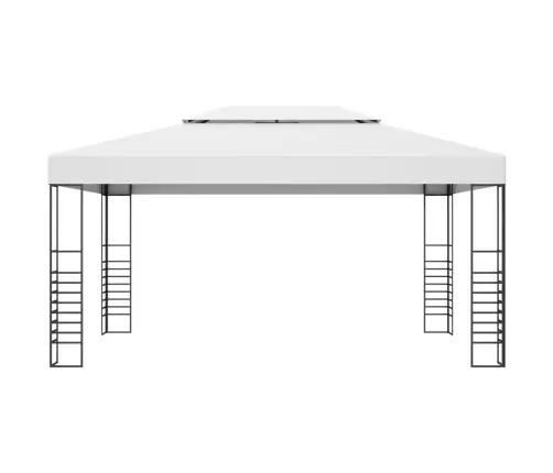 Pavėsinė Su Lemputėmis Led, Baltos Spalvos, 4X3X2,7M